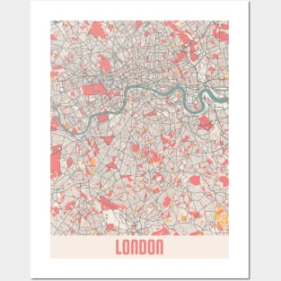 London - United Kingdom Chalk City Map Posters and Art